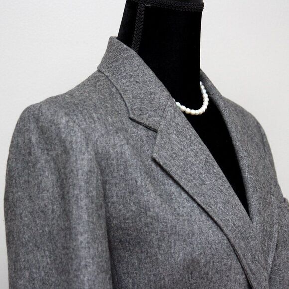 Vintage Evan Picone Womens Jacket Blazer Size Small Black Wool Academia - Picture 16 of 16